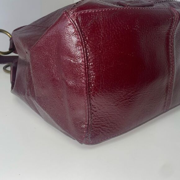 The Sak Deep Burgundy Patent Leather Shoulder Bag - Picture 7 of 10